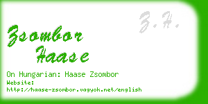 zsombor haase business card